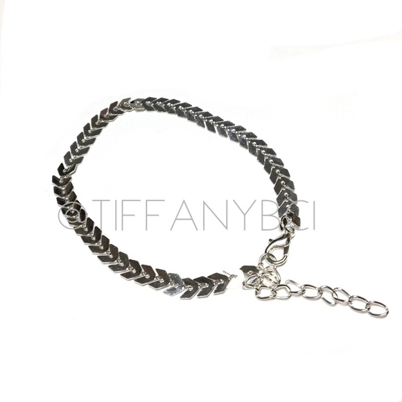 Boho Silver Adjustable Ankle Bracelet - Picture 3 of 8